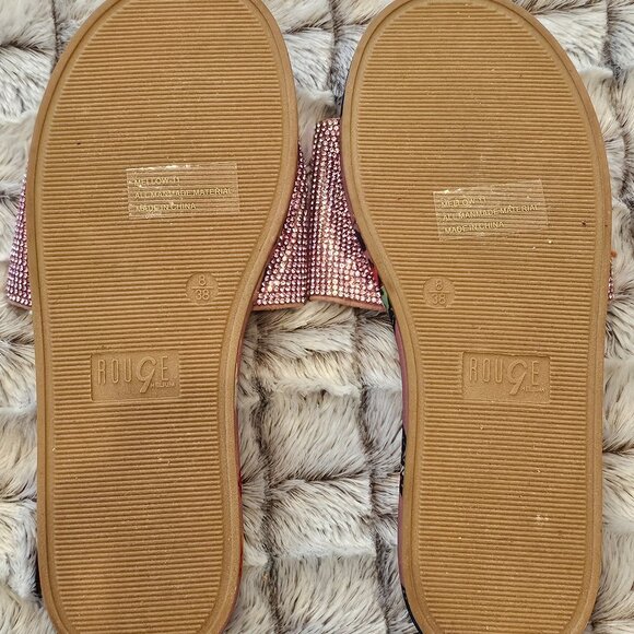 Rouge Helium Butterly Slides sandals flats pink women’s size 8 - Picture 3 of 4